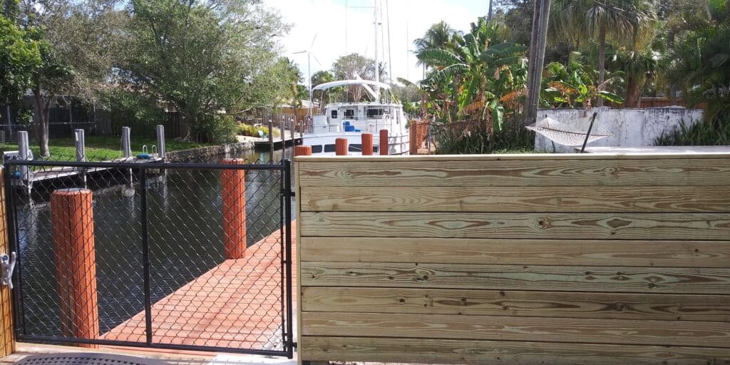 Concrete mix, gravel, weed barrier and wood preservatives for fence projects at The Chain LINK Store