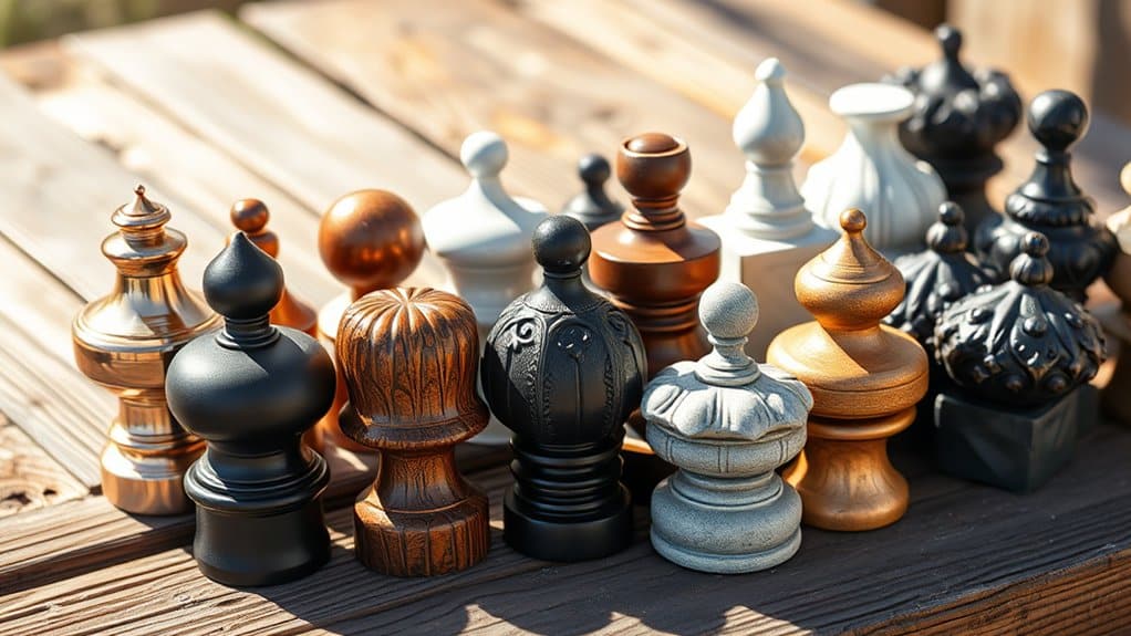 fence post cap varieties