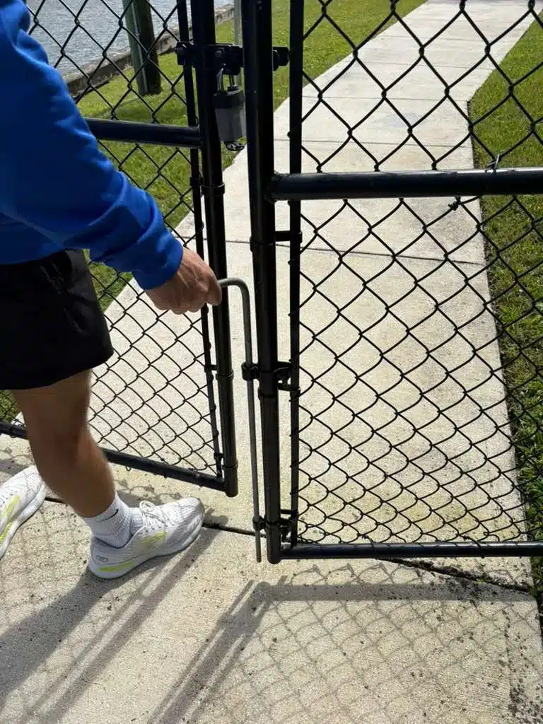 Black Chain Link Gate