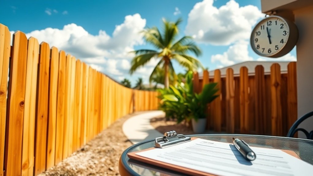 fence permit processing times
