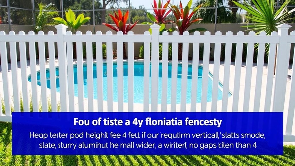 pool fence height requirements