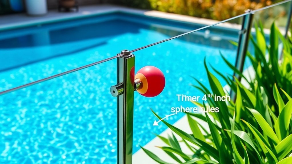 pool safety barrier features