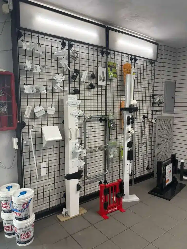 Vinyl Gate Hardware Display