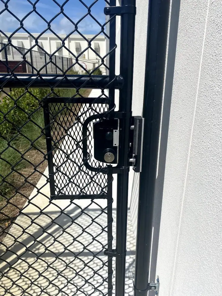 Single swing, double swing, sliding and custom chain link gates at The Chain LINK Store, South Florida